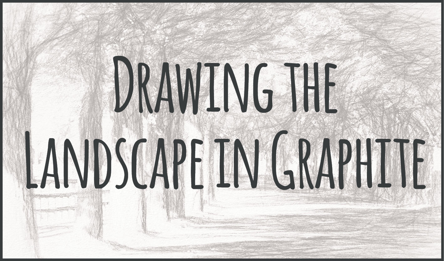 Landscape Drawing in Graphite Pencil Step by Step 